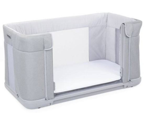 Chicco Next2Me Forever Łóżeczko Dostawne 3w1 do 22kg Moon Grey + Prześcieradło 2szt Pink Pois