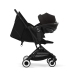 Cybex Orfeo Magic Black 2025 Pastaigu rati + Cybex aizsargbarjera