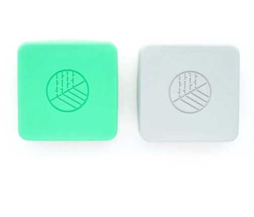 Ecorascals Bambusowe Pojemniki Na Przekąski 2 szt. Szaro-zielony