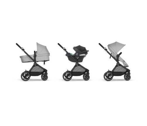 Cybex Eos Basic Lava Grey + Aton B2 I-size + Mufta Bērnu rati 3in1