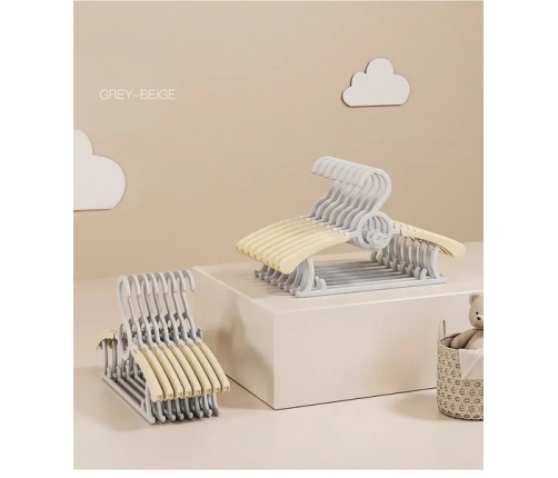 Babyhood Wieszaki Wieloryb 10 szt BH-745 Białe