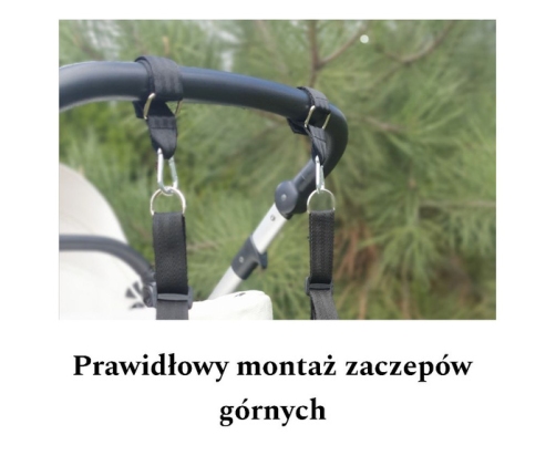 Kanguroo Baby Hamak do Wózka Grafitowy Marmur