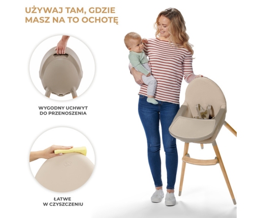 Kinderkraft Fini 2 Krzesełko Do Karmienia 2w1 Beige