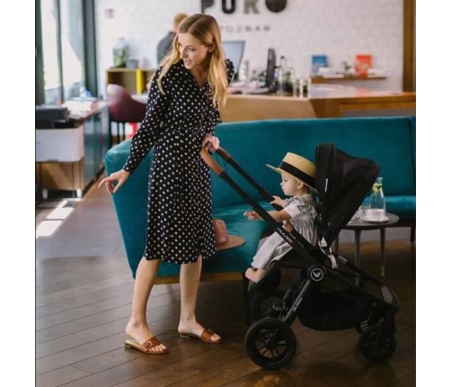 Muuvo Quick 2023 Black Chrome Indigo Bērnu rati 2in1