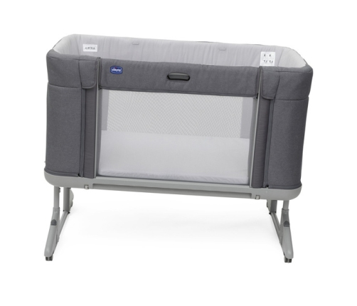 Chicco Next2Me Forever Łóżeczko Dostawne 3w1 do 22kg Slate Grey + Prześcieradło 2szt Pink Pois