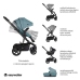 Easywalker Harvey 2 Wózek głęboko-spacerowy (zawiera stelaż, siedzisko z budką i pałąkiem)  Ocean Blue