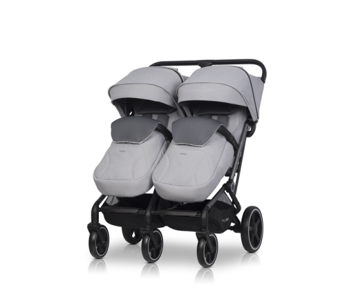 EasyGo Echo Cloudy Gray Dvīņu rati