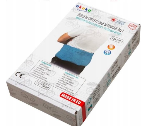 Akuku Medyczny Pas Rozgrzewajacy z Pestkami Wiśni