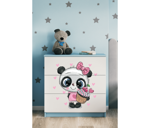 Chest of drawers babydreams blue panda