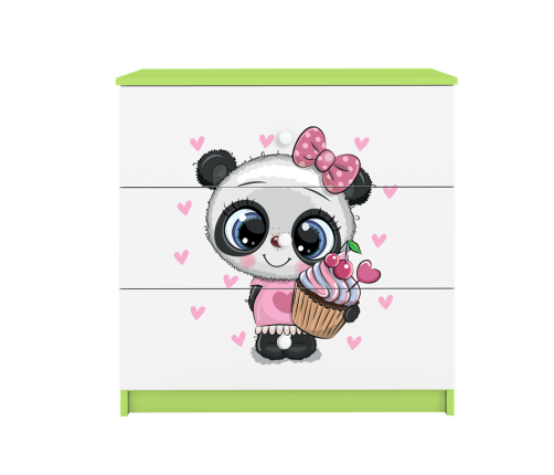 Chest of drawers babydreams green panda
