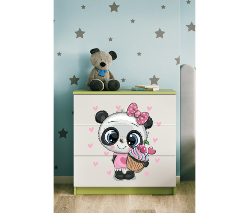 Chest of drawers babydreams green panda