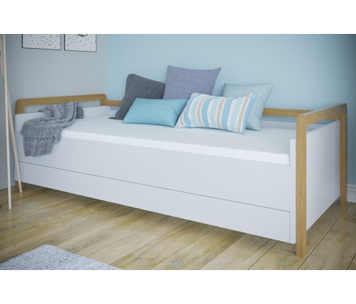 Кровать Victor White с ящиком и матрасом 180x80