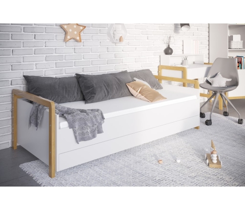 Кровать Victor White с ящиком и матрасом 180x80