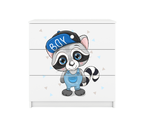 Chest of drawers babydreams white raccoon