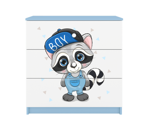 Chest of drawers babydreams blue raccoon