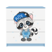 Chest of drawers babydreams blue raccoon