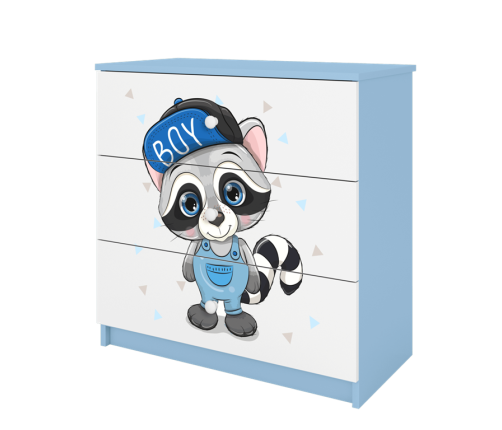 Chest of drawers babydreams blue raccoon