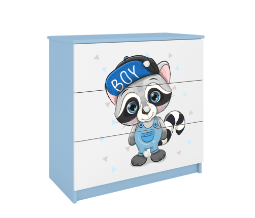 Chest of drawers babydreams blue raccoon