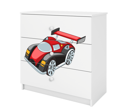 Komoda babydreams biała auto wyścigowe