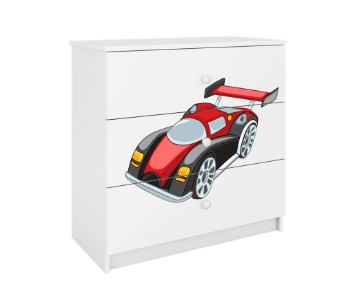 Komoda babydreams biała auto wyścigowe