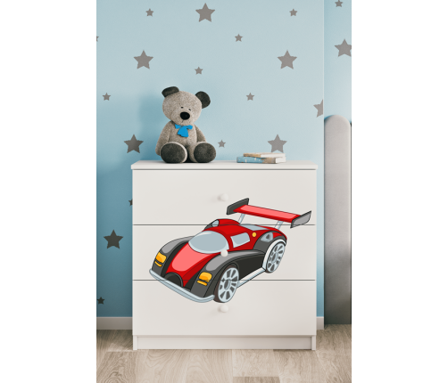 Komoda babydreams biała auto wyścigowe