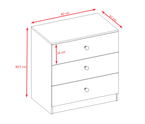 Komoda babydreams biała ciężarówka