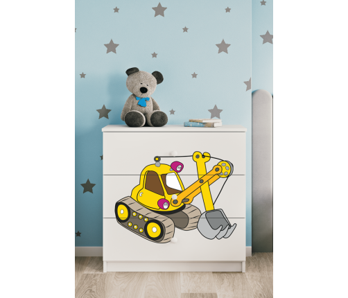 Komoda babydreams biała koparka