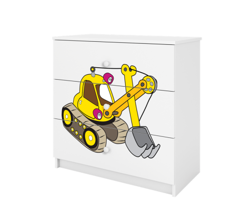 Komoda babydreams biała koparka