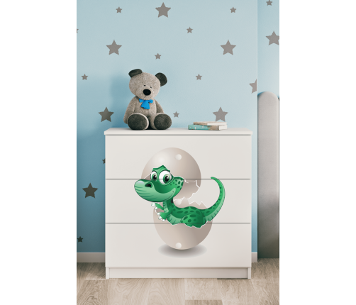 Komoda babydreams biała mały dino