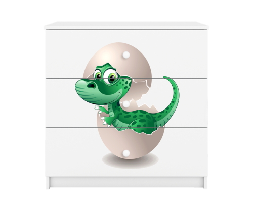 Komoda babydreams biała mały dino