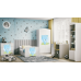 Komoda babydreams biała niebieski miś
