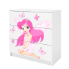 Komoda babydreams biała wróżka z motylkami Komoda babydreams biała wróżka z motylkami