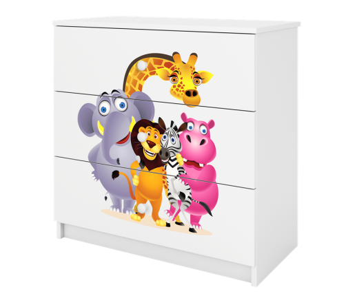 Komoda babydreams biała zoo