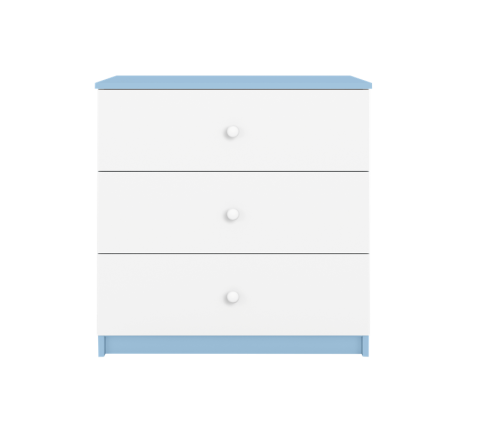 Komoda Babydreams niebieska bez wzoru