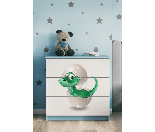 Komoda babydreams niebieska mały dino