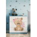 Komoda babydreams niebieska miś kwiatki