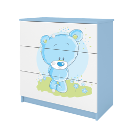 Komoda babydreams niebieska niebieski miś