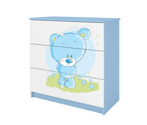 Komoda babydreams niebieska niebieski miś
