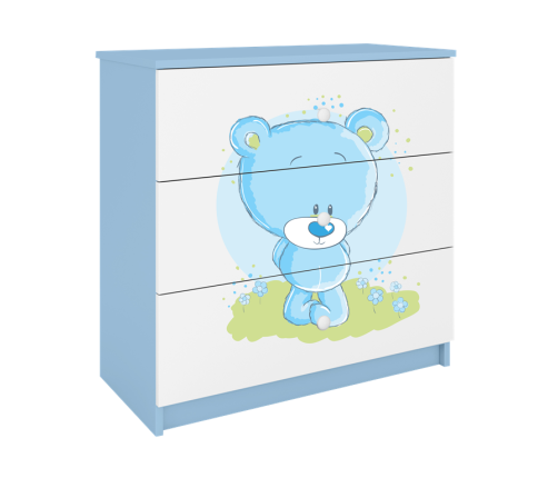 Komoda babydreams niebieska niebieski miś