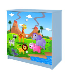 Komoda babydreams niebieska safari