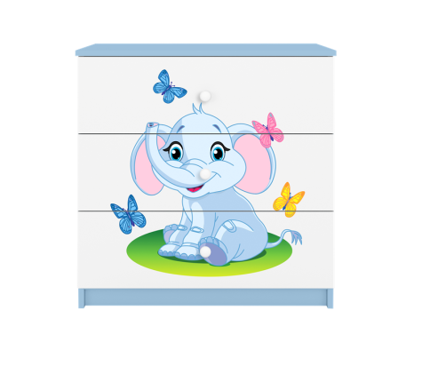 Komoda babydreams niebieska słonik