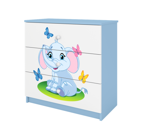 Komoda babydreams niebieska słonik