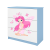 Komoda babydreams niebieska wróżka z motylkami