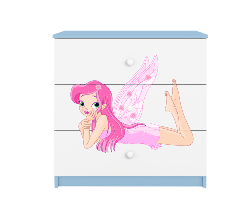 Komoda babydreams niebieska wróżka ze skrzydełkami