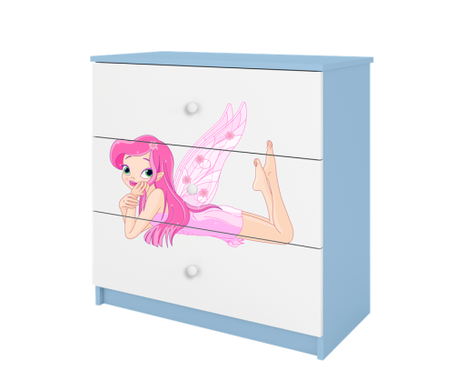 Komoda babydreams niebieska wróżka ze skrzydełkami