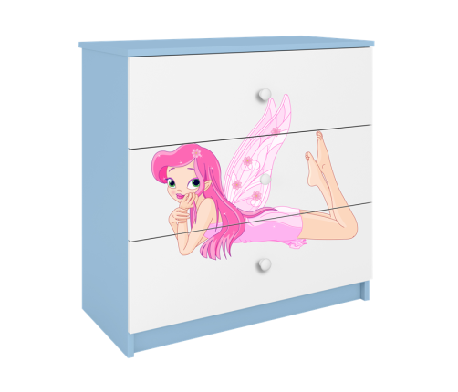 Komoda babydreams niebieska wróżka ze skrzydełkami