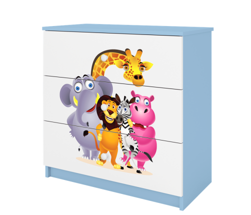 Komoda babydreams niebieska zoo