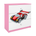Komoda babydreams różowa auto wyścigowe
