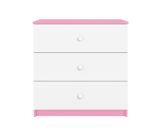 Komoda Babydreams różowa bez wzoru
