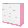 Komoda Babydreams różowa bez wzoru